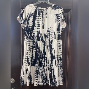 Tribal Monochrome Tie-Dye Dress
